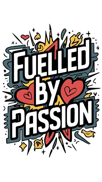 Photo fulled by passion tshirt design motivational quote illustartiontypography