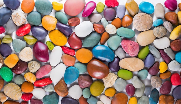 fullframe of colorful pebble background