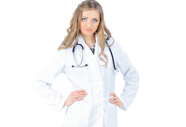 Fulllength portrait of a confident female doctor