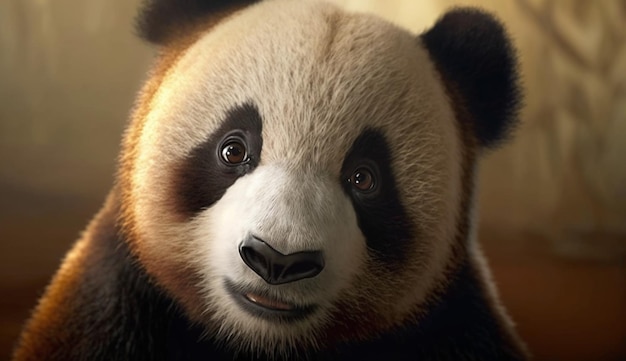 A fully furred giant panda Ai Generative