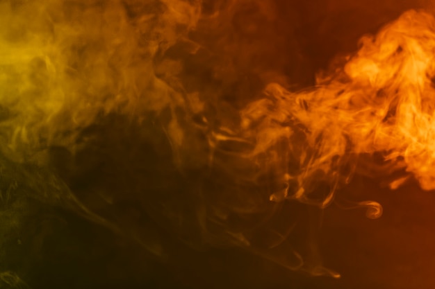 Fume on orange background