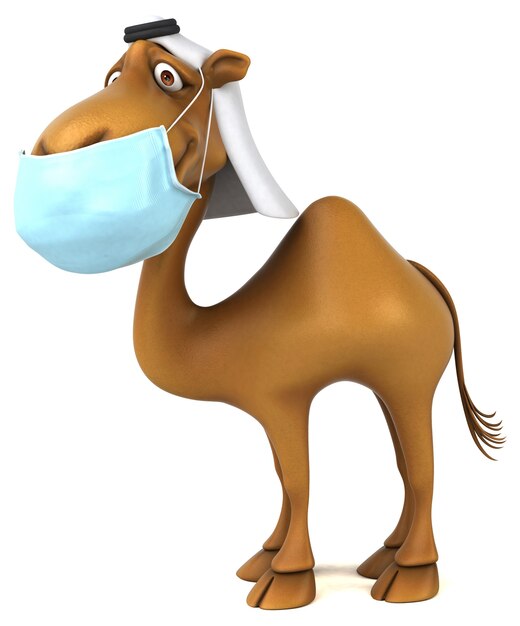 Fun 3D camel with a mask