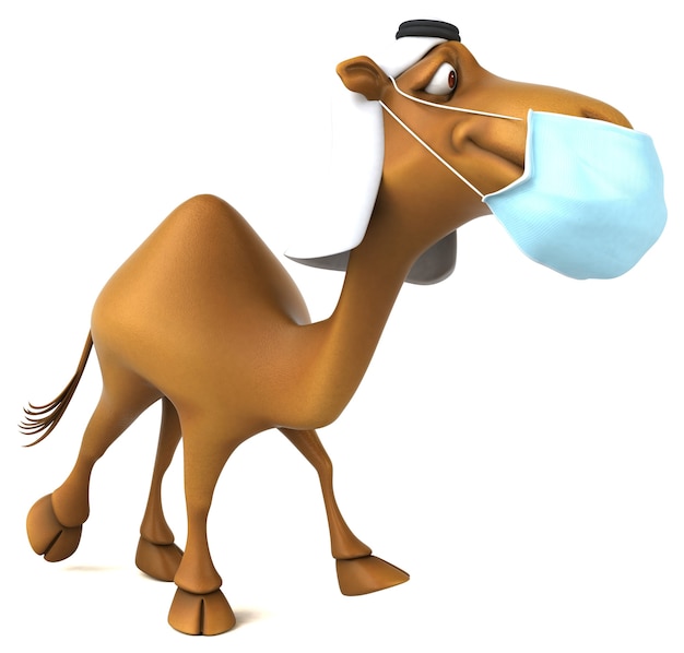 Fun 3D camel with a mask