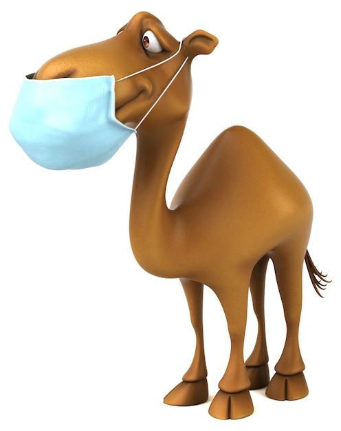 Fun 3D camel with a mask