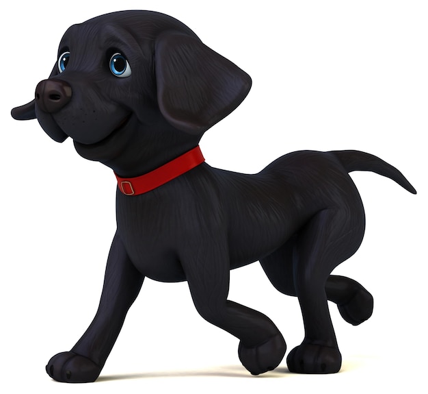 Photo fun 3d cartoon black labrador retriever