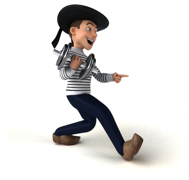 Fun 3d cartoon breton character