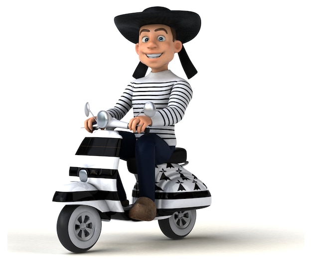 Fun 3d cartoon breton character