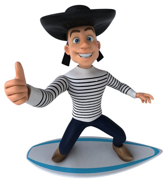 Fun 3d cartoon breton character