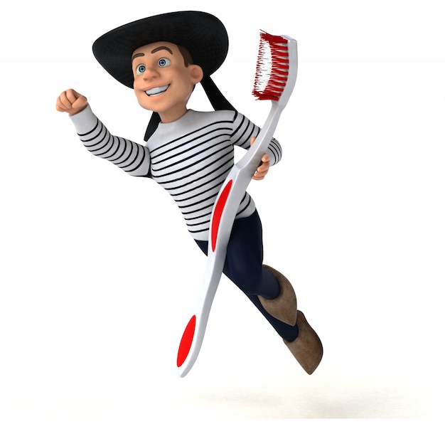 Fun 3d cartoon breton character