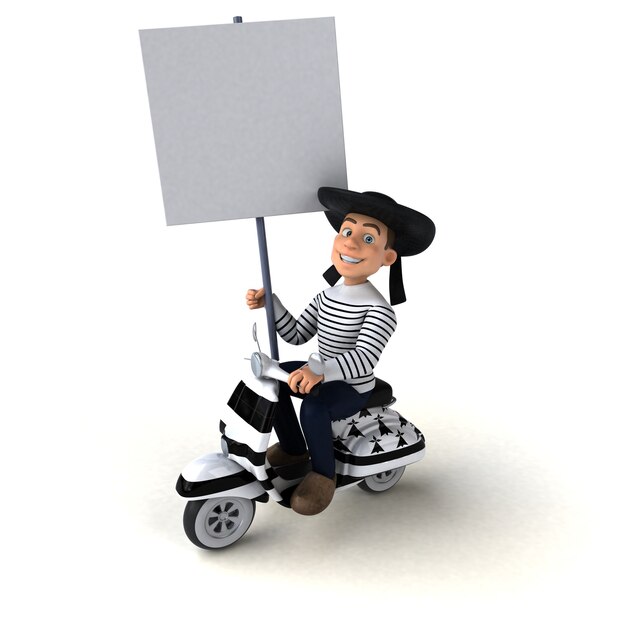 Fun 3d cartoon breton character