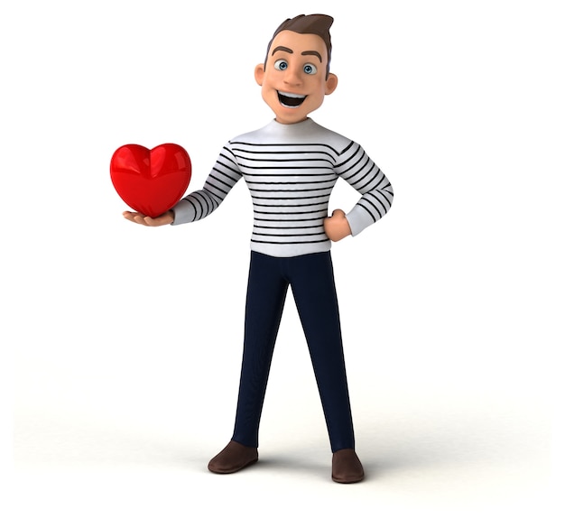 Fun 3D cartoon casual character