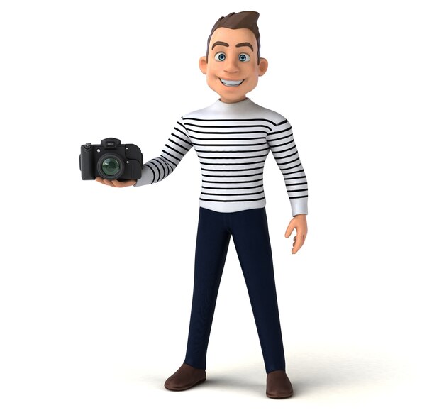 Fun 3D cartoon casual character