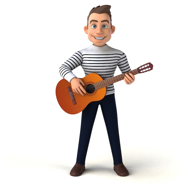 Fun 3D cartoon casual character