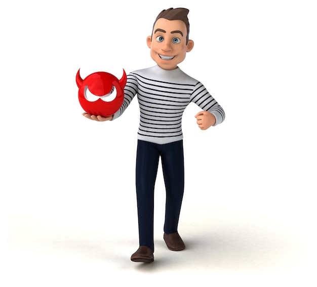 Fun 3D cartoon casual character