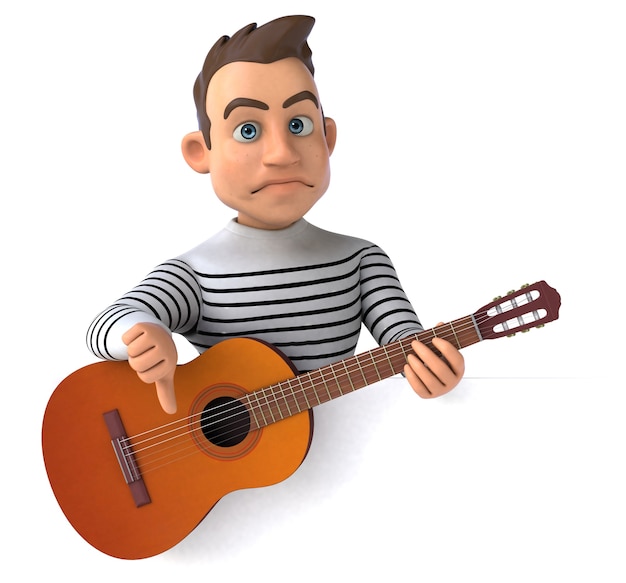 Fun 3D cartoon casual character