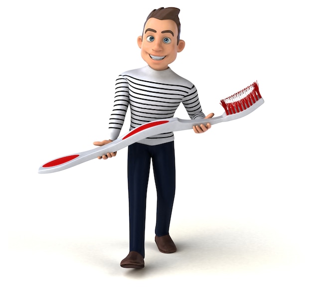 Fun 3D cartoon casual character