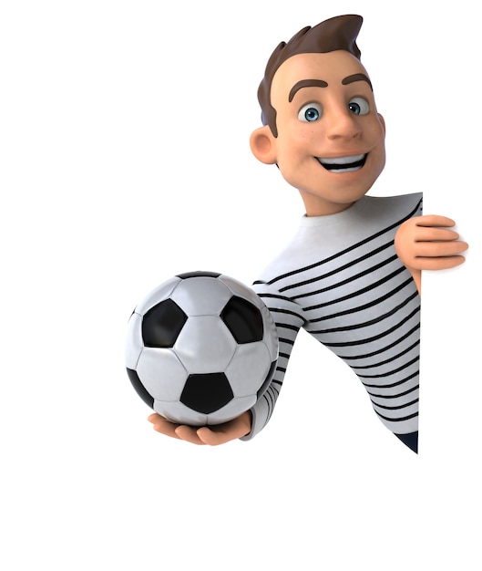 Fun 3D cartoon casual character