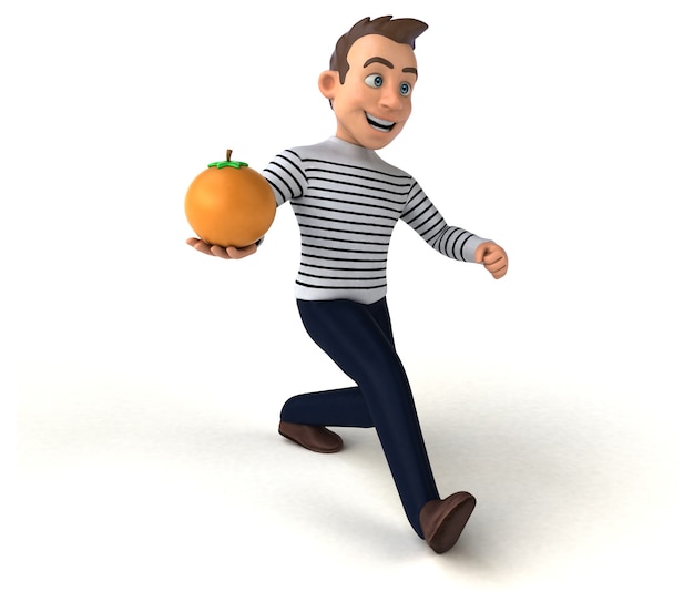 Fun 3D cartoon casual character