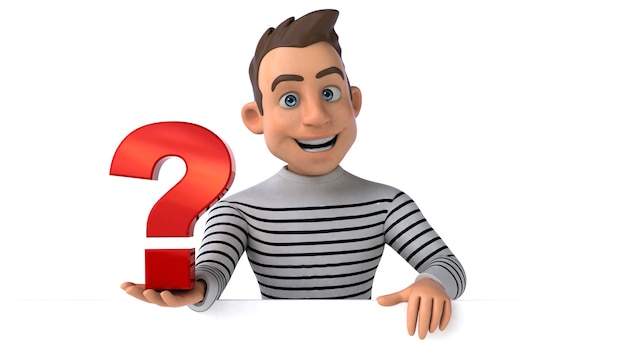 fun 3d cartoon casual character