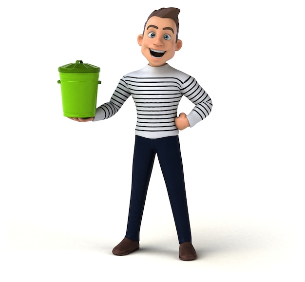 Photo fun 3d cartoon casual character