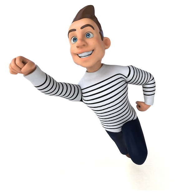 Fun 3D cartoon casual character