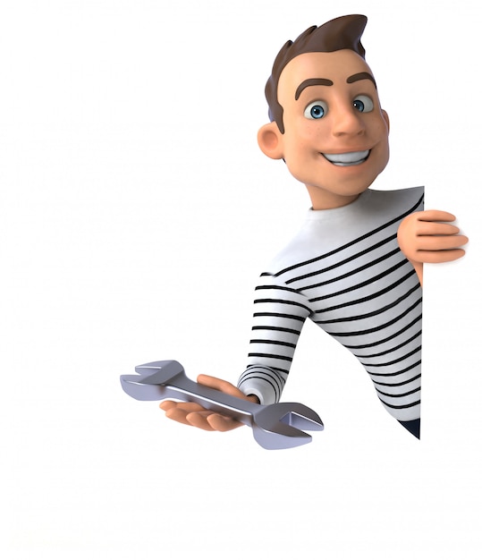 Fun 3D cartoon casual character