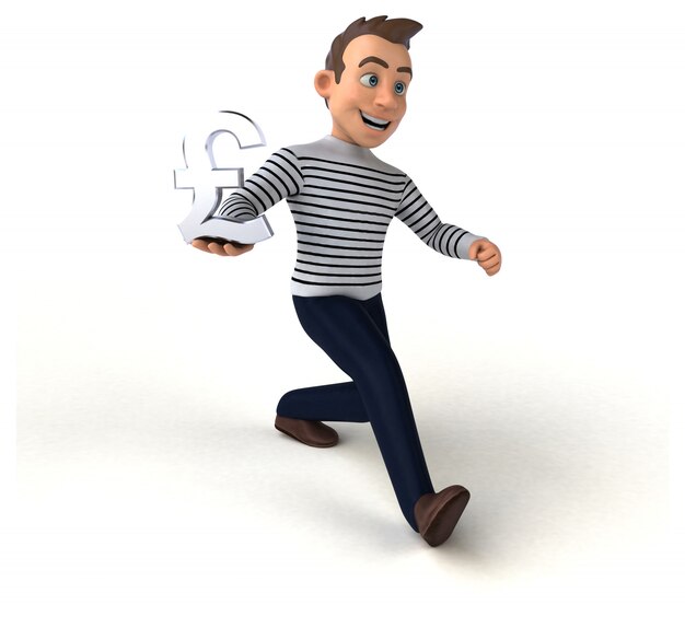 Photo fun 3d cartoon casual character