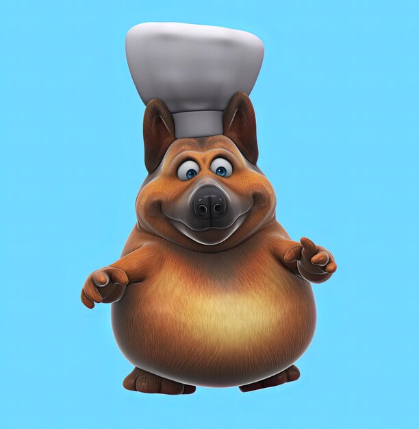 fun 3d cartoon dog dancing