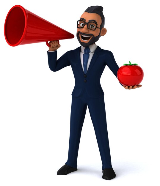 Photo fun 3d cartoon illustration of an indian businessman