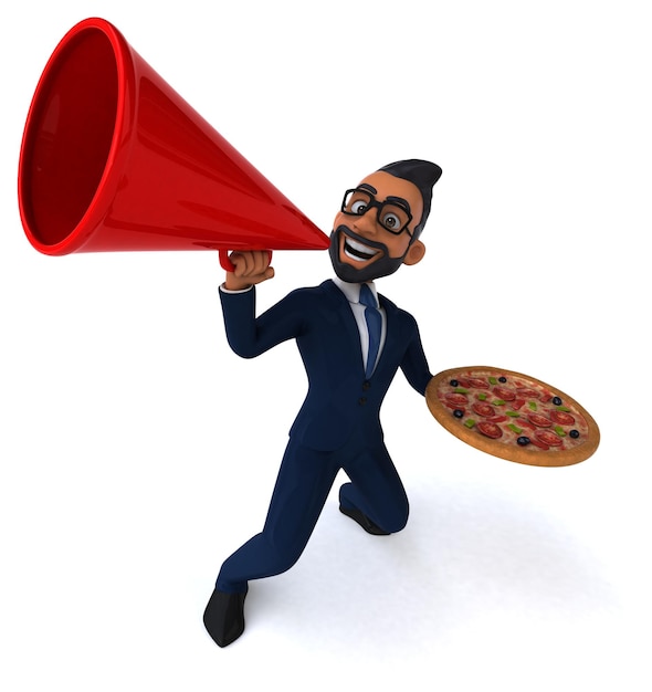 Photo fun 3d cartoon illustration of an indian businessman