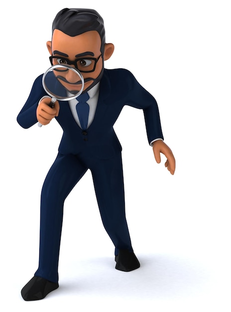 Photo fun 3d cartoon illustration of an indian businessman