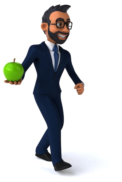 Photo fun 3d cartoon illustration of an indian businessman