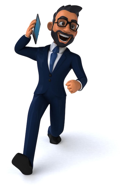 Photo fun 3d cartoon illustration of an indian businessman