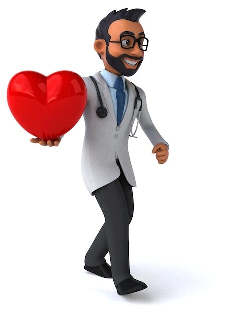 Photo fun 3d cartoon indian doctor