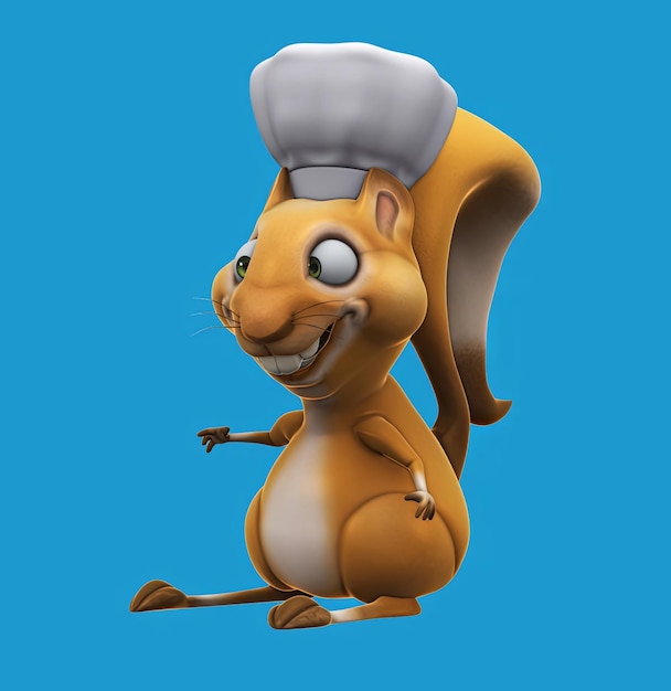 fun 3d cartoon squirrel