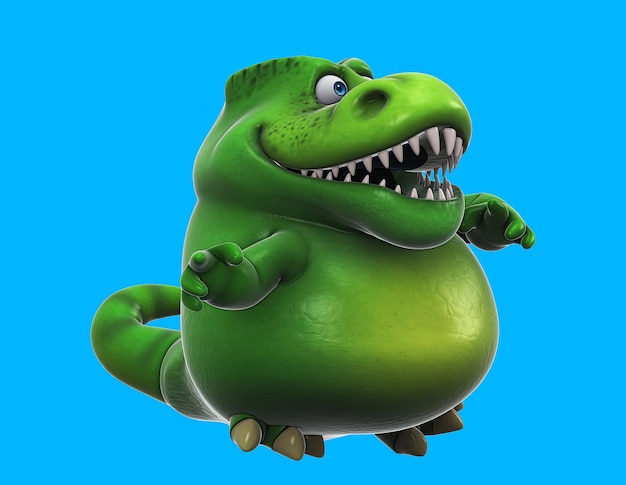 fun 3d cartoon trex dancing