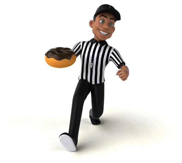 Fun 3D character of an american Referee