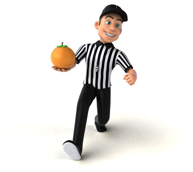 Fun 3D character of an american Referee