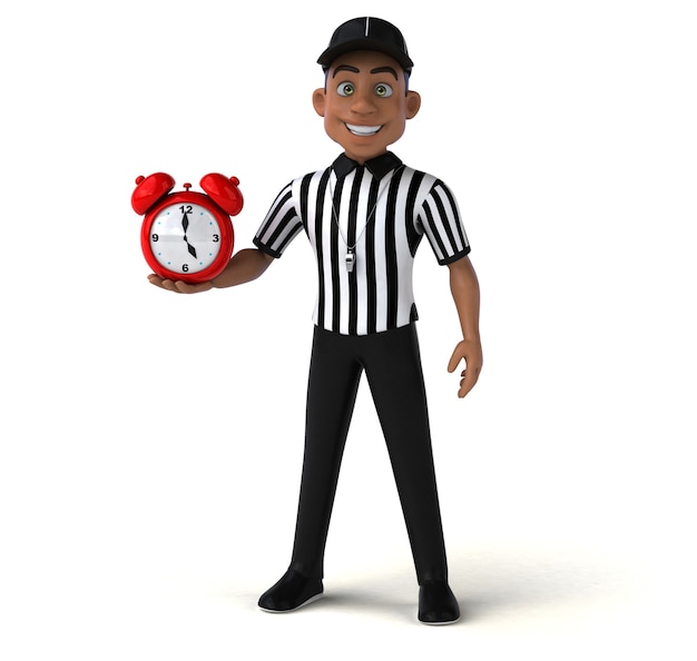 Fun 3D character of an american Referee