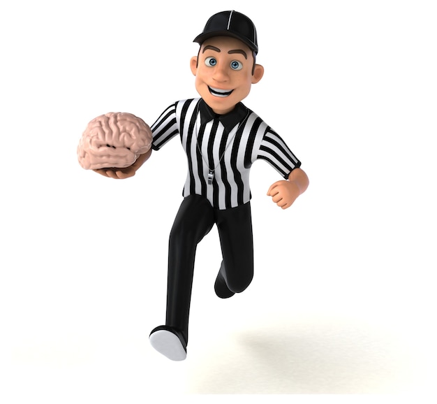 Fun 3D character of an american Referee