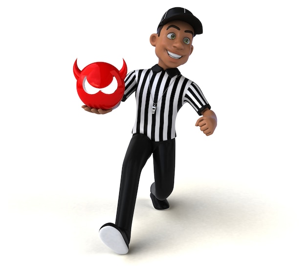 Fun 3D character of an american Referee