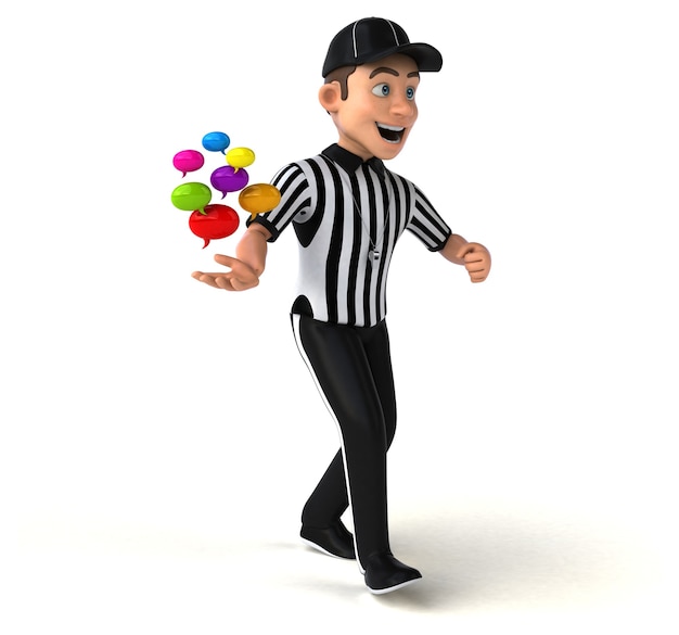 Fun 3D character of an american Referee