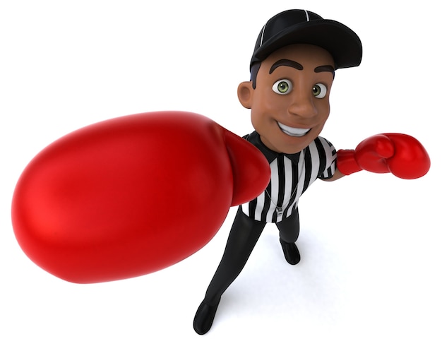 Fun 3D Illustration of an american Referee