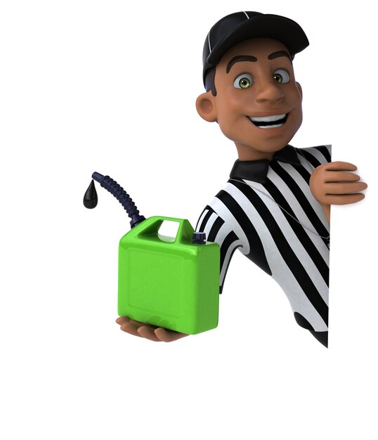 Fun 3D Illustration of an american Referee