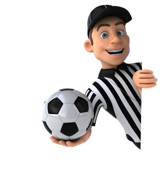 Photo fun 3d illustration of an american referee