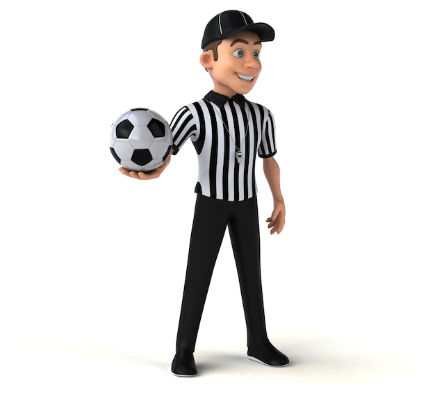 Fun 3D Illustration of an american Referee