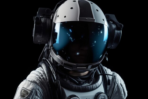 Photo fun 3d illustration of an astronaut with a vr helmet