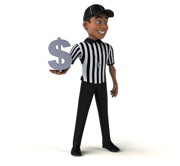 Fun 3D rendering of an american Referee