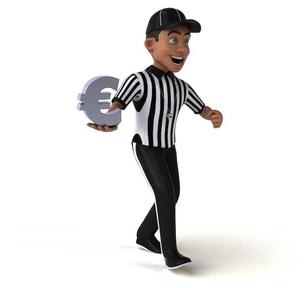 Fun 3D rendering of an american Referee