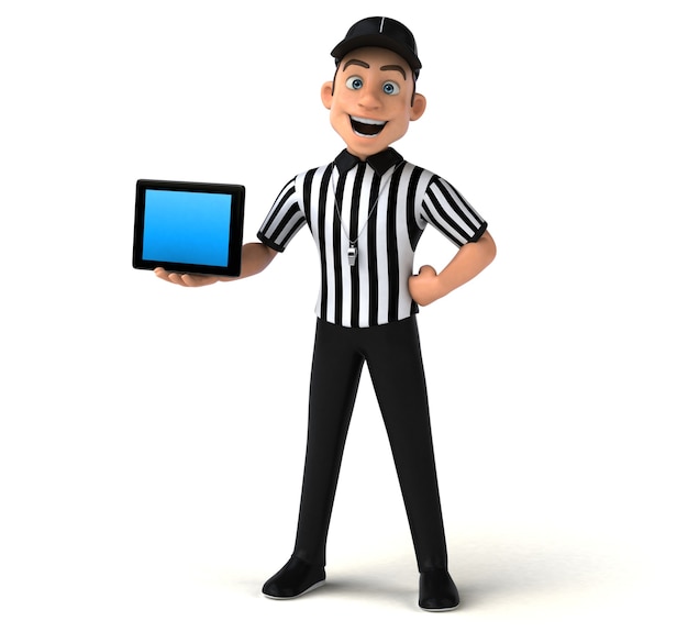 Fun 3D rendering of an american Referee